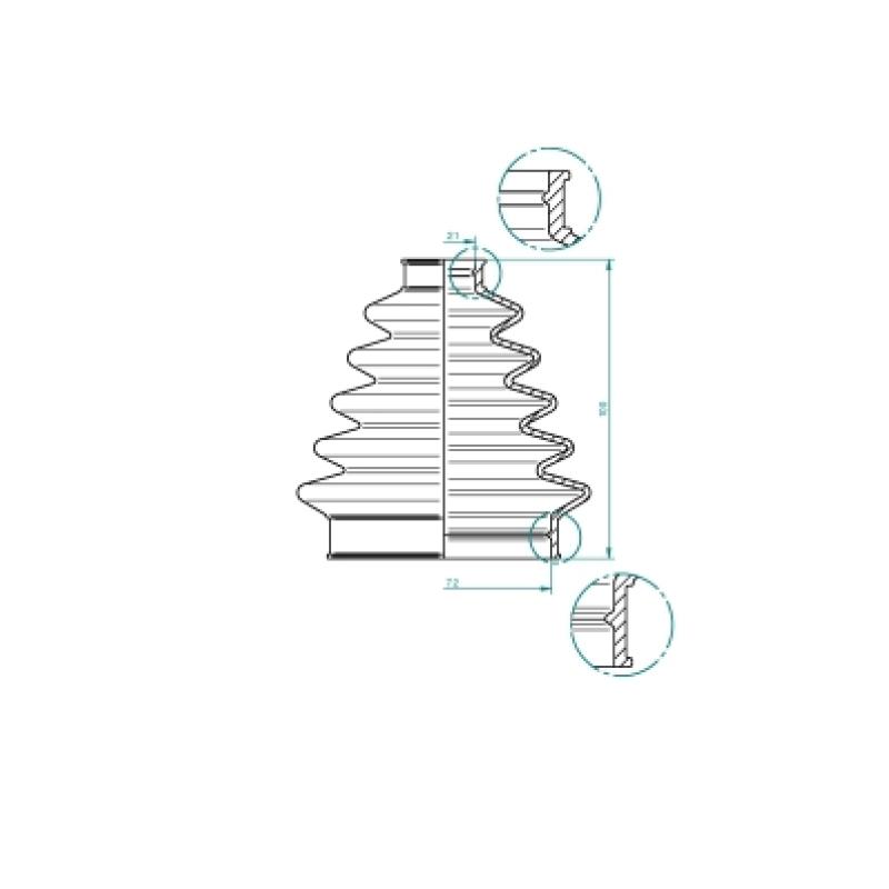 Joint-soufflet, arbre de commande SPIDAN 190964 - Visuel 1