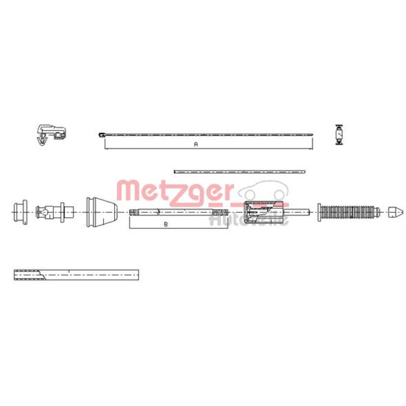 Câble d'accélération METZGER 10.0383 - Visuel 2