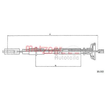 Tirette à câble, commande d'embrayage METZGER