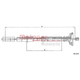 Tirette à câble, commande d'embrayage METZGER