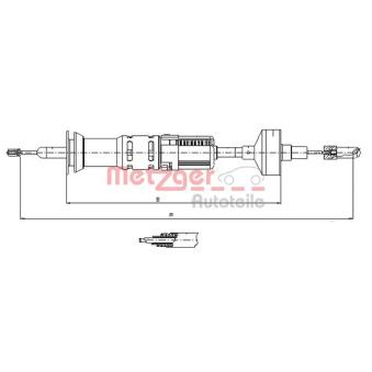 Tirette à câble, commande d'embrayage METZGER