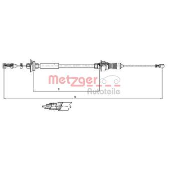 Câble d'accélération METZGER 1173.7