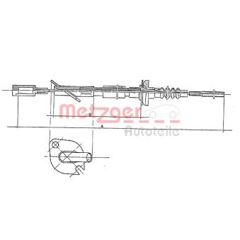 Tirette à câble, commande d'embrayage METZGER