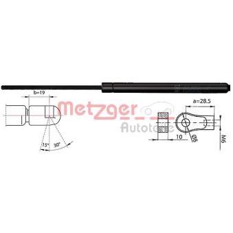 Vérin, capot-moteur METZGER 2110404