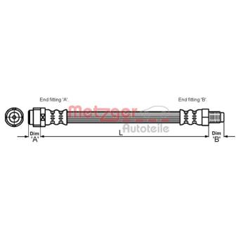Flexible de frein METZGER