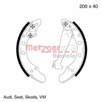 Jeu de mâchoires de frein METZGER MG 571