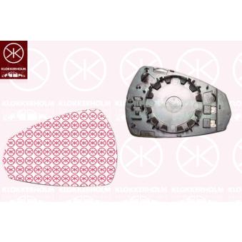 Verre de rétroviseur, rétroviseur extérieur KLOKKERHOLM 00271061