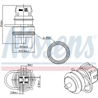 Sonde, température du liquide de refroidissement NISSENS 207000