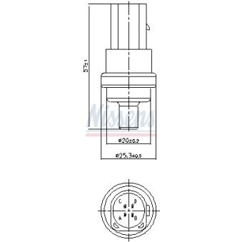 Sonde, température du liquide de refroidissement NISSENS 207009