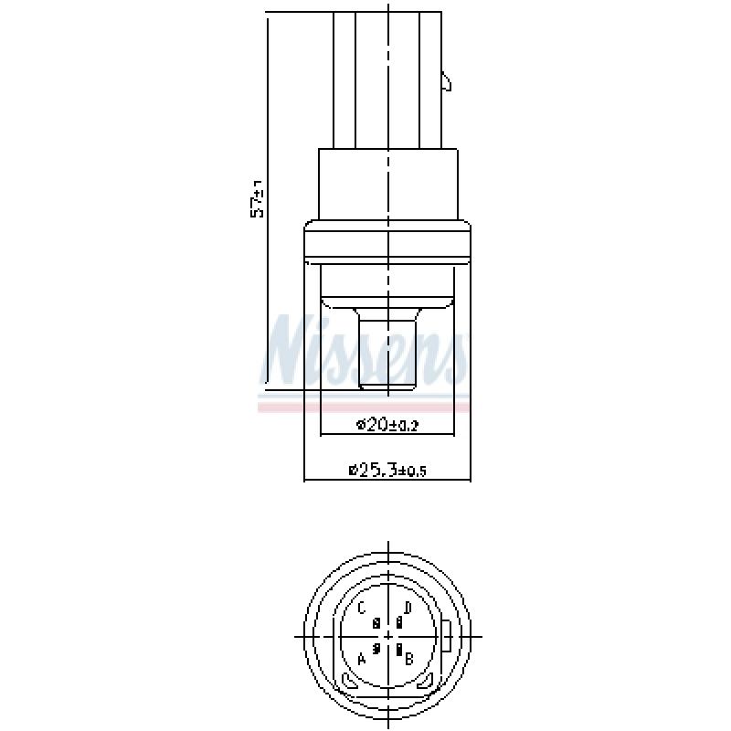Sonde, température du liquide de refroidissement NISSENS 207009 - Visuel 1