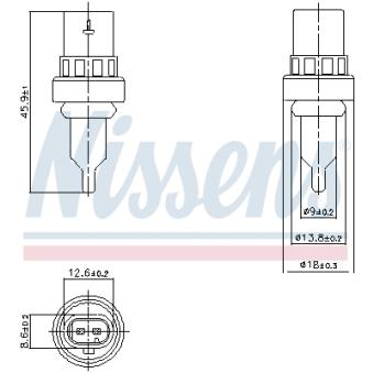 Sonde, température du liquide de refroidissement NISSENS 207011
