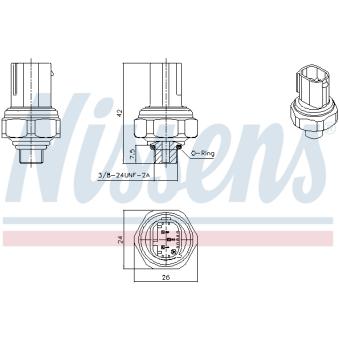 Pressostat, climatisation NISSENS