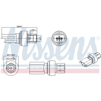 Pressostat, climatisation NISSENS 301136