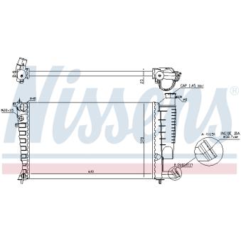 Radiateur, refroidissement du moteur NISSENS 690334