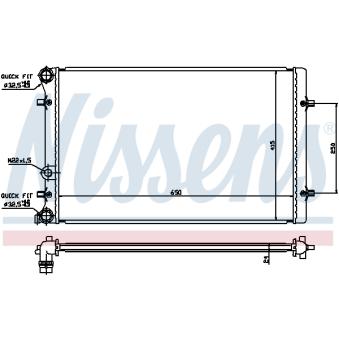 Radiateur, refroidissement du moteur NISSENS
