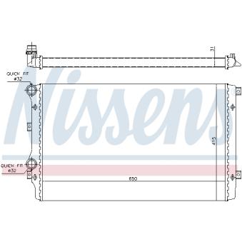 Radiateur, refroidissement du moteur NISSENS 692812