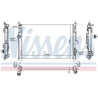 Radiateur, refroidissement du moteur NISSENS