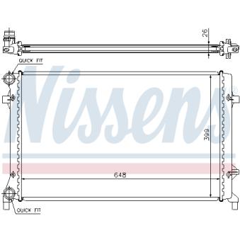 Radiateur, refroidissement du moteur NISSENS 695481