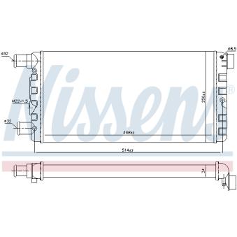 Radiateur, refroidissement du moteur NISSENS