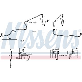 Conduite à haute pression, climatisation NISSENS 840224