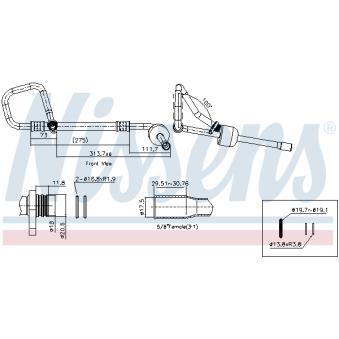 Conduite à basse pression, climatisation NISSENS 841512
