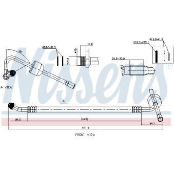 Conduite à basse pression, climatisation NISSENS 842466