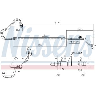Conduite à haute pression, climatisation NISSENS 844072