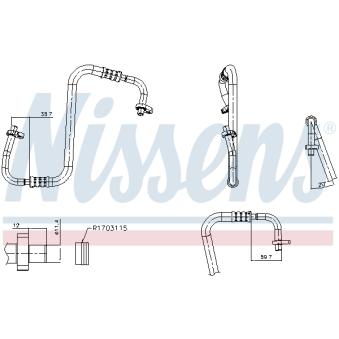 Conduite à haute pression, climatisation NISSENS 846030