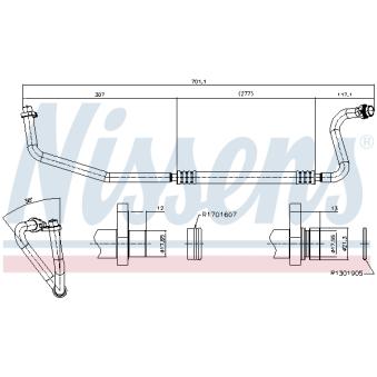 Conduite à basse pression, climatisation NISSENS 849360