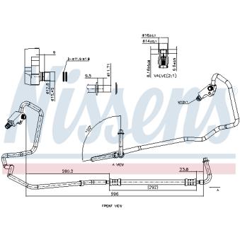 Conduite à haute pression, climatisation NISSENS 849742
