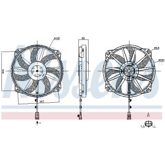 Ventilateur, refroidissement du moteur NISSENS 850109