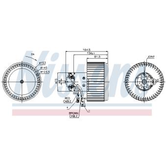 Pulseur d'air habitacle NISSENS 87093