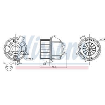 Pulseur d'air habitacle NISSENS 87617