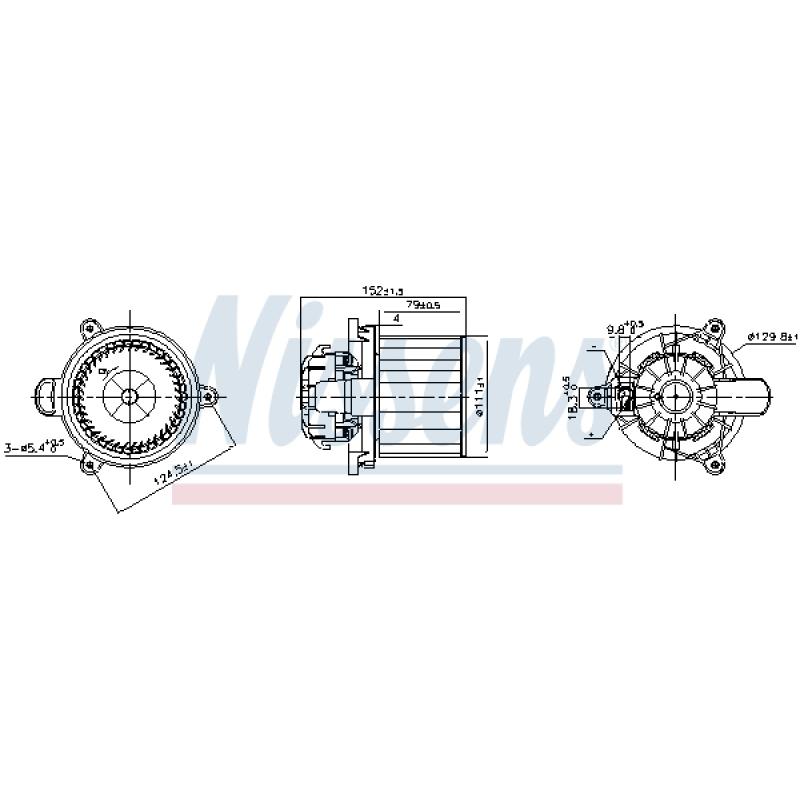 Pulseur d'air habitacle NISSENS 87626 - Visuel 1