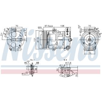 Compresseur, climatisation NISSENS