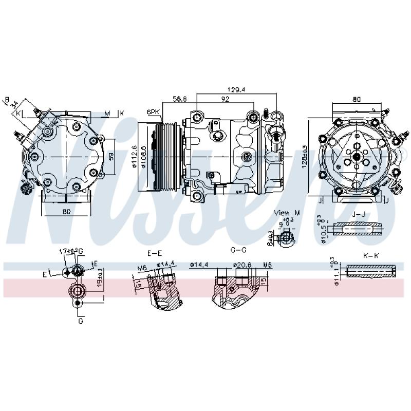 Compresseur, climatisation NISSENS 890780 - Visuel 1