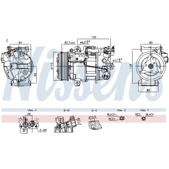 Compresseur, climatisation NISSENS