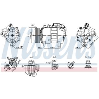 Compresseur, climatisation NISSENS