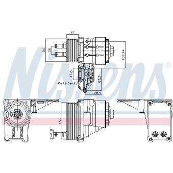 Boîtier, filtre à huile NISSENS