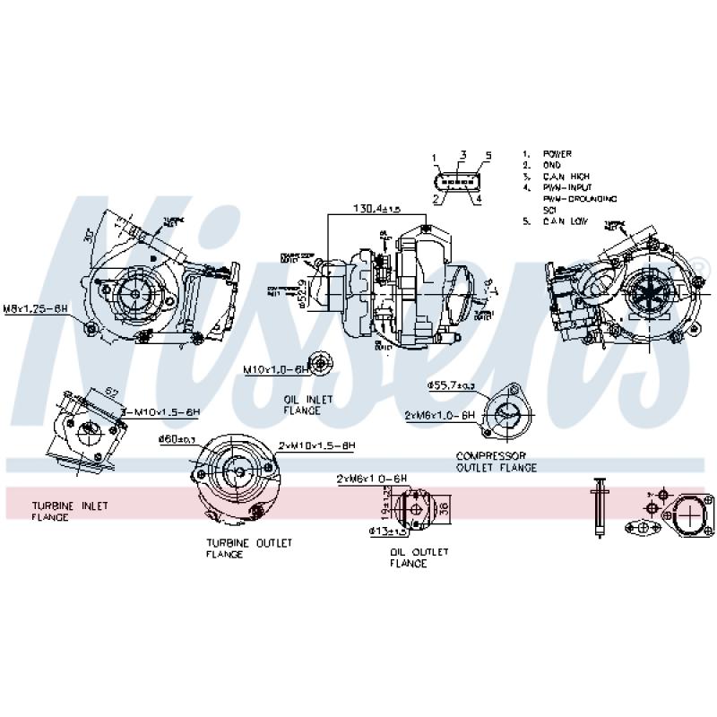 Turbocompresseur, suralimentation NISSENS 93502 - Visuel 1