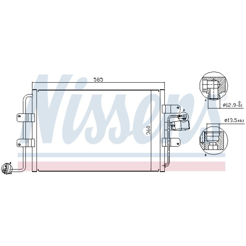 Condenseur, climatisation NISSENS 94522 - Visuel 2