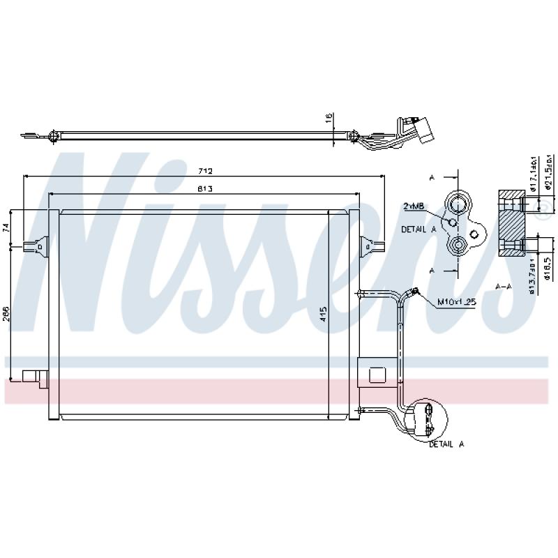 Condenseur, climatisation NISSENS 94601 - Visuel 2