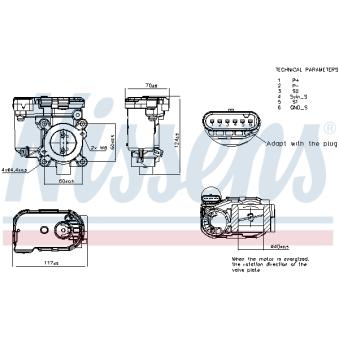 Corps papillon NISSENS 955322