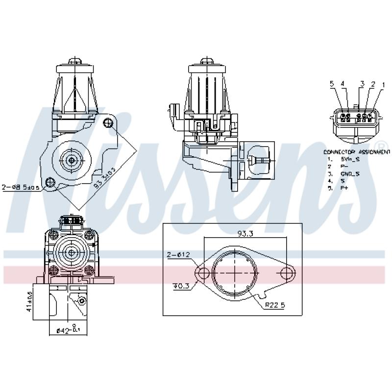Vanne EGR NISSENS 98405 - Visuel 1