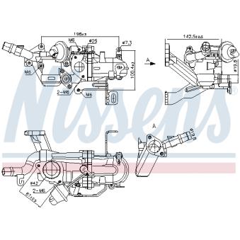 Radiateur, réaspiration des gaz d'échappement NISSENS 989273
