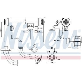 Radiateur, réaspiration des gaz d'échappement NISSENS 989283