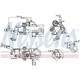Radiateur, réaspiration des gaz d'échappement NISSENS 989285