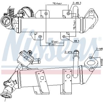 Radiateur, réaspiration des gaz d'échappement NISSENS