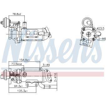 Radiateur, réaspiration des gaz d'échappement NISSENS 989289