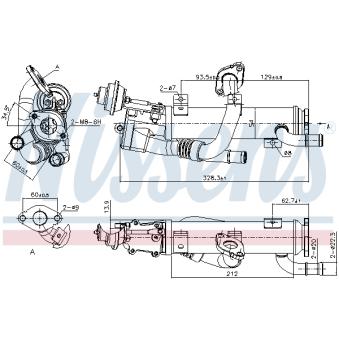 Radiateur, réaspiration des gaz d'échappement NISSENS 989329